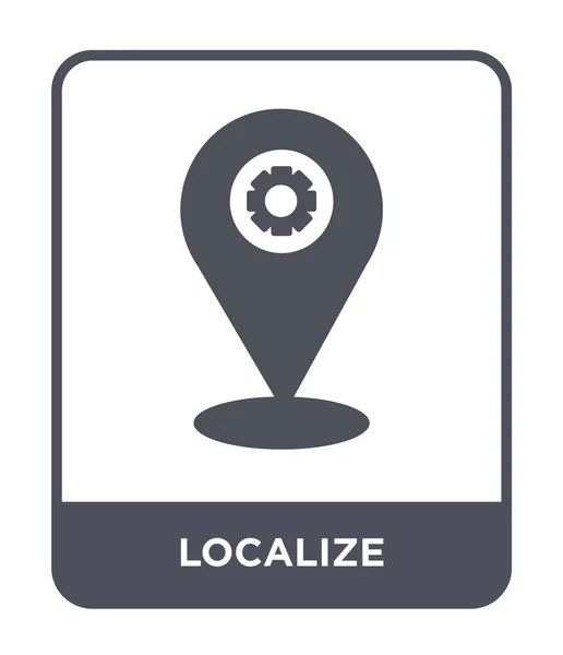 Localizar Icono Estilo Diseño Moda Localizar Icono Aislado Sobre Fondo — Vector de stock