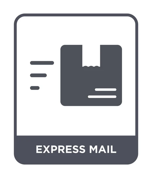 Express Poczta Ikony Modny Styl Przesyłek Ekspresowych Ikona Białym Tle — Wektor stockowy