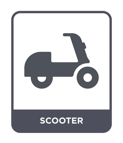 Scooter Ikonen Trendig Designstil Scooter Ikonen Isolerad Vit Bakgrund Scooter — Stock vektor
