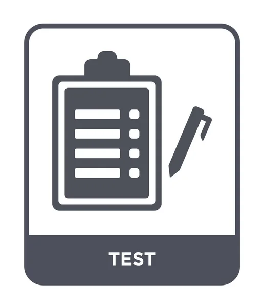 Ikona Testu Modny Styl Test Białym Tle Białym Tle Wektor — Wektor stockowy