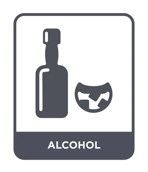 酒精图标在时尚的设计风格 酒精图标隔离在白色背景 酒精矢量图标简单和现代平面符号 — 图库矢量图片
