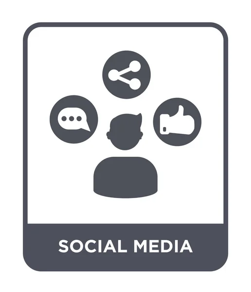 Εικονίδιο Μέσων Κοινωνικής Δικτύωσης Στην Μοντέρνα Στυλ Σχεδιασμού Κοινωνική Media — Διανυσματικό Αρχείο