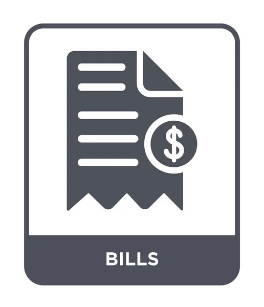 Bills Icon Trendy Design Style Bills Icon Isolated White Background — Stock Vector