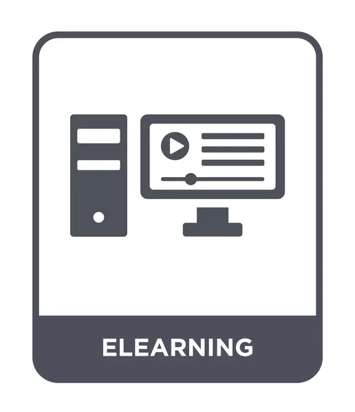 Ícone Elearning Estilo Design Moderno Ícone Elearning Isolado Fundo Branco — Vetor de Stock