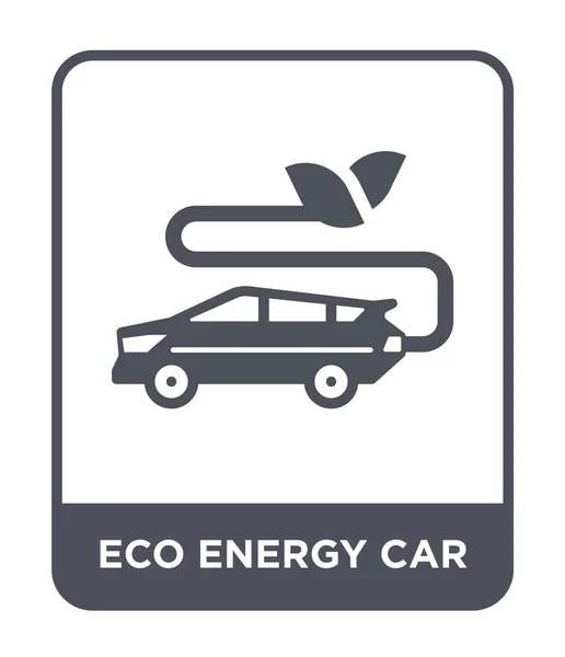 Eco Energie Auto Pictogram Trendy Stijl Eco Energie Auto Pictogram — Stockvector