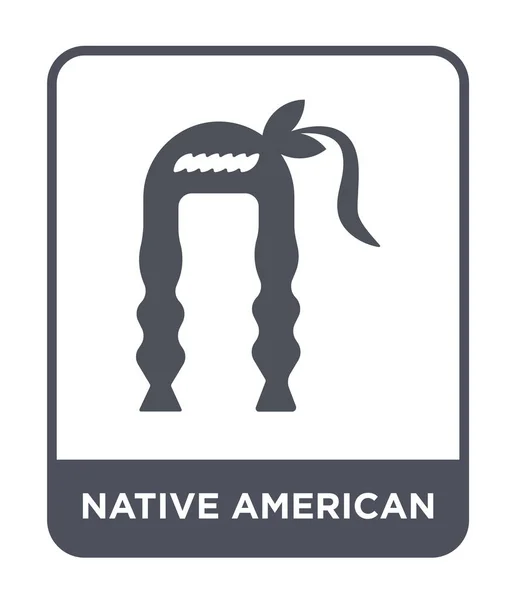 Native American Ikony Modny Styl Native American Ikona Białym Tle — Wektor stockowy