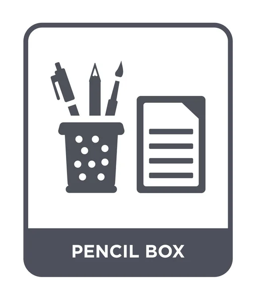 Bleistift Box Symbol Trendigen Design Stil Bleistift Box Symbol Isoliert — Stockvektor