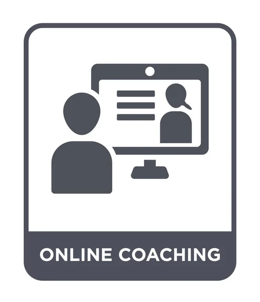 Online Coaching Ikone Angesagten Design Stil Online Coaching Symbol Isoliert — Stockvektor