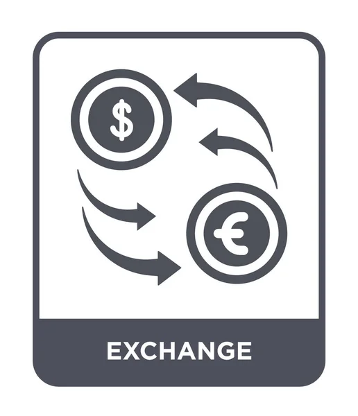 Exchange Ikon Trendi Design Stílusban Exchange Ikon Elszigetelt Fehér Background — Stock Vector