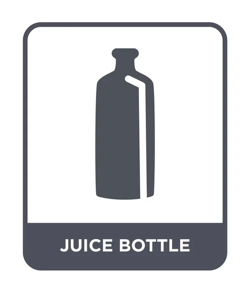 Икона Бутылка Сока Модном Стиле Дизайна Сок Бутылку Значок Изолирован — стоковый вектор