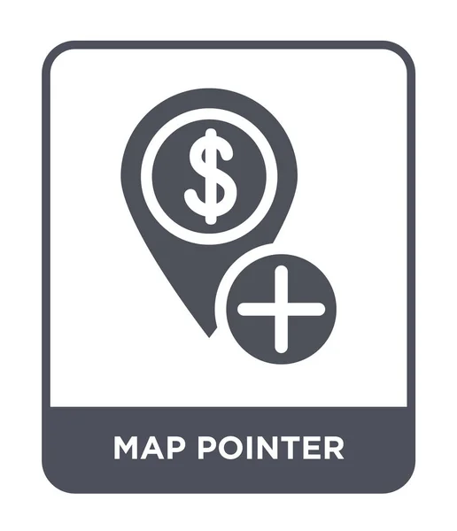 Icono Puntero Mapa Estilo Diseño Moda Icono Puntero Mapa Aislado — Vector de stock