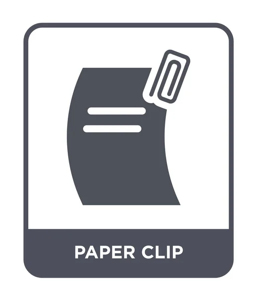 Значок Скріпки Паперу Модному Стилі Дизайну Значок Скріпки Паперу Ізольовано — стоковий вектор