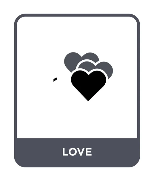 Ikona Miłość Modny Styl Miłość Białym Tle Białym Tle Miłość — Wektor stockowy