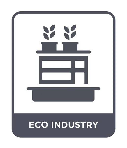 Οικολογική Βιομηχανία Εικονίδιο Στην Μοντέρνα Στυλ Σχεδιασμού Eco Εικονίδιο Βιομηχανία — Διανυσματικό Αρχείο