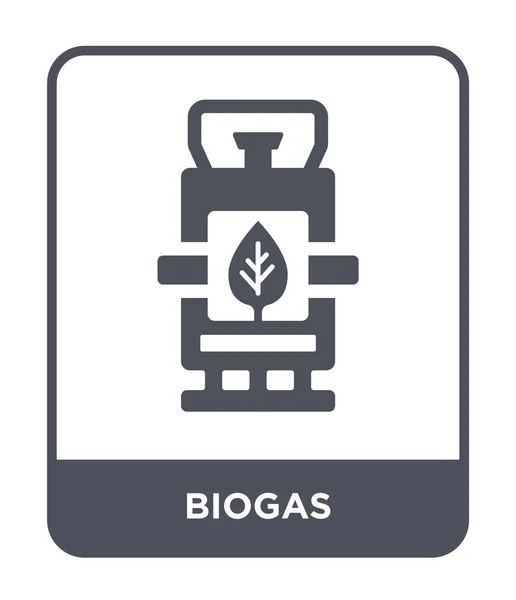 Icona Biogas Stile Design Alla Moda Icona Biogas Isolata Sfondo — Vettoriale Stock