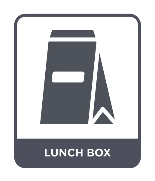 Lunchbox Ikone Trendigen Design Stil Lunchbox Symbol Isoliert Auf Weißem — Stockvektor