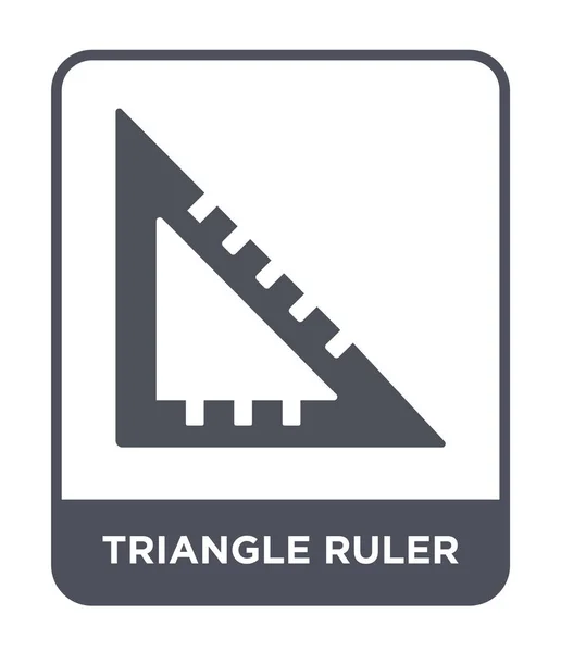 Icono Regla Triángulo Estilo Diseño Moda Icono Regla Triángulo Aislado — Vector de stock