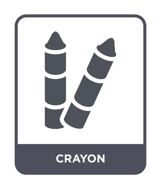 Crayon Pictogram Trendy Stijl Crayon Pictogram Geïsoleerd Een Witte Achtergrond — Stockvector