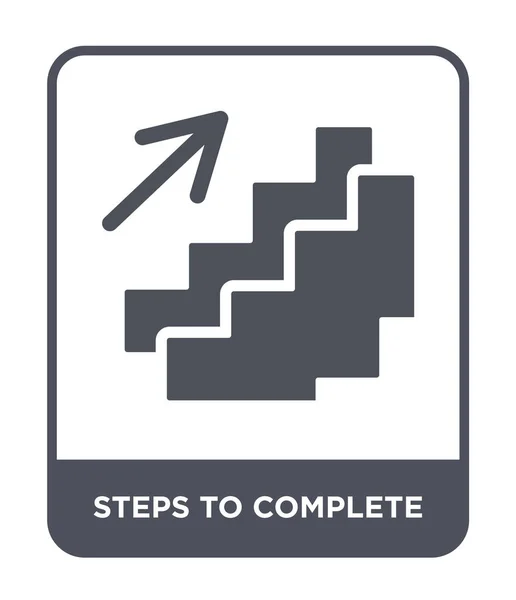 Schritte Das Symbol Trendigen Design Stil Vervollständigen Schritte Das Symbol — Stockvektor