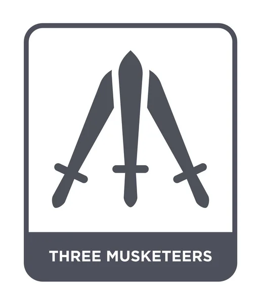 Three Musketeers Icon Trendy Design Style Three Musketeers Icon Isolated — Stock Vector