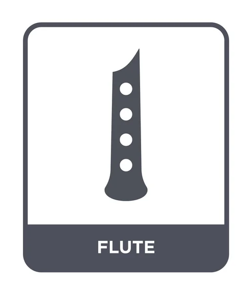 Ícone Flauta Estilo Design Moderno Ícone Flauta Isolado Fundo Branco — Vetor de Stock