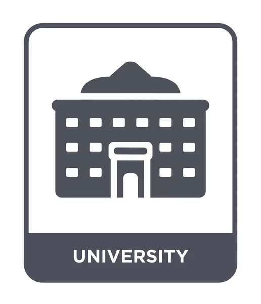Ikon Universitas Dalam Gaya Desain Trendi Ikon Universitas Terisolasi Dengan - Stok Vektor