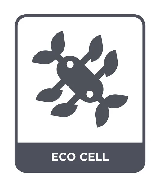 Eco Ikonę Komórki Modny Styl Eco Ikonę Komórki Białym Tle — Wektor stockowy