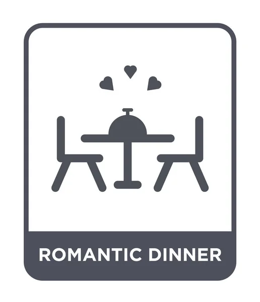 Romantic Dinner Icon Trendy Design Style Romantic Dinner Icon Isolated — Stock Vector