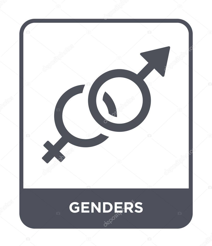 genders icon in trendy design style. genders icon isolated on white background. genders vector icon simple and modern flat symbol.