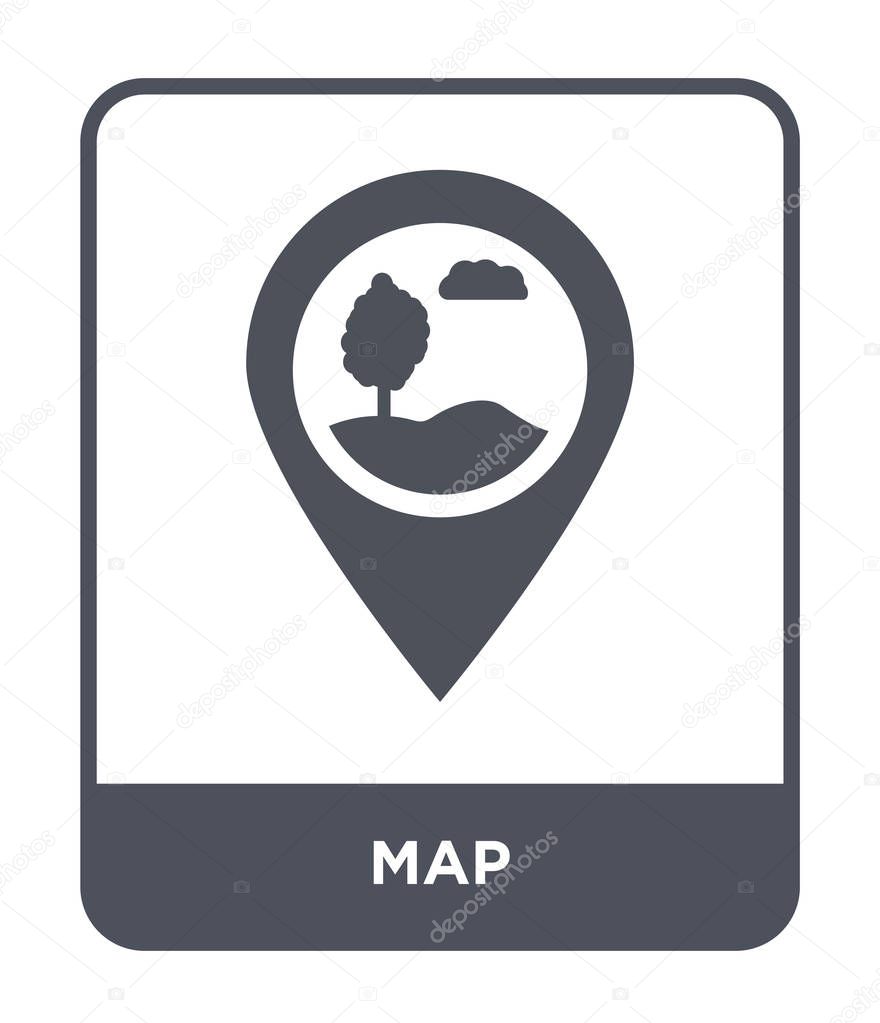 map icon in trendy design style. map icon isolated on white background. map vector icon simple and modern flat symbol for web site, mobile, logo, app, UI. map icon vector illustration, EPS10.