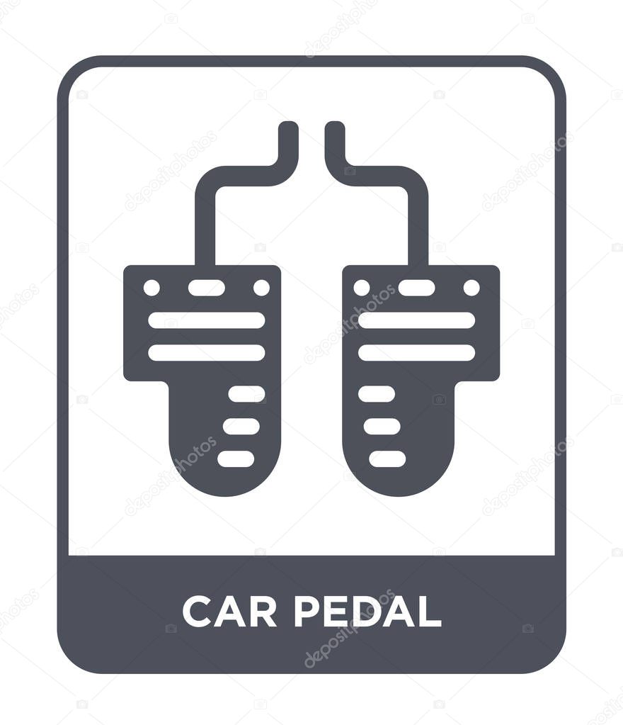 car pedal icon in trendy design style. car pedal icon isolated on white background. car pedal vector icon simple and modern flat symbol.