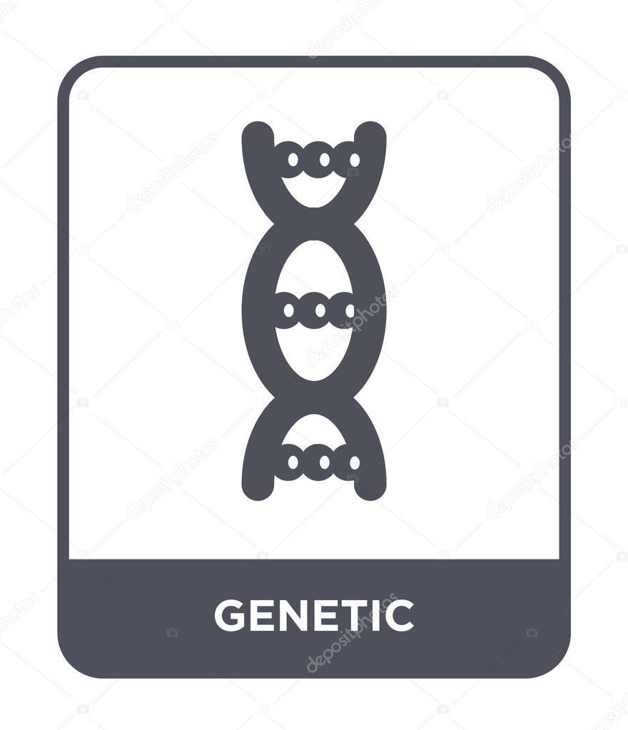 Genetic icon in trendy design style. genetic icon isolated on white background. genetic vector icon simple and modern flat symbol.
