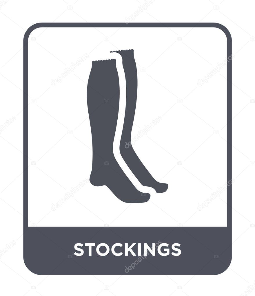 stockings icon in trendy design style. stockings icon isolated on white background. stockings vector icon simple and modern flat symbol.