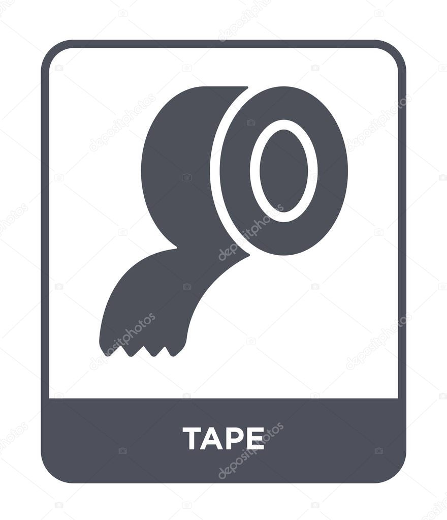 Tape icon in trendy design style. tape icon isolated on white background. tape vector icon simple and modern flat symbol for web site, mobile, logo, app, UI. tape icon vector illustration, EPS10.