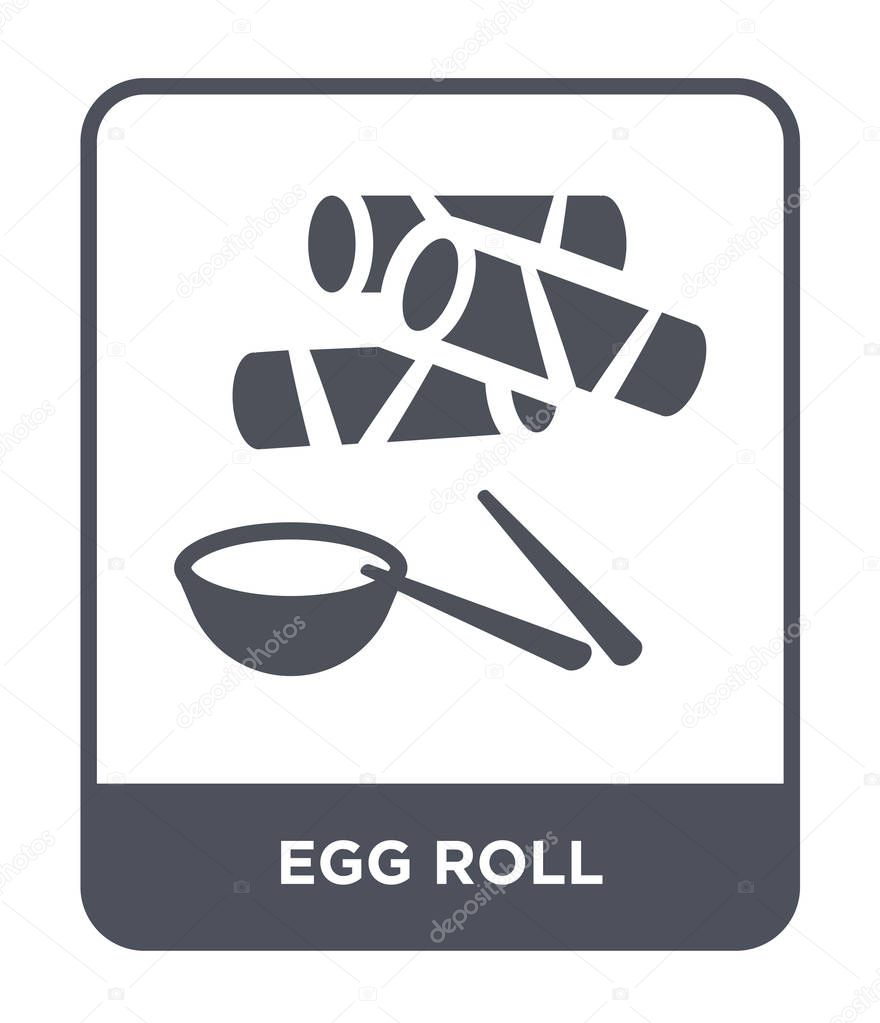 Egg roll icon in trendy design style. egg roll icon isolated on white background. egg roll vector icon simple and modern flat symbol.
