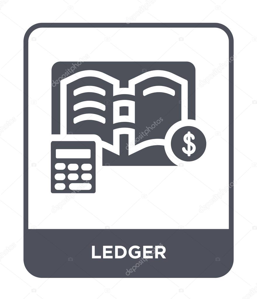 ledger icon in trendy design style. ledger icon isolated on white background. ledger vector icon simple and modern flat symbol.