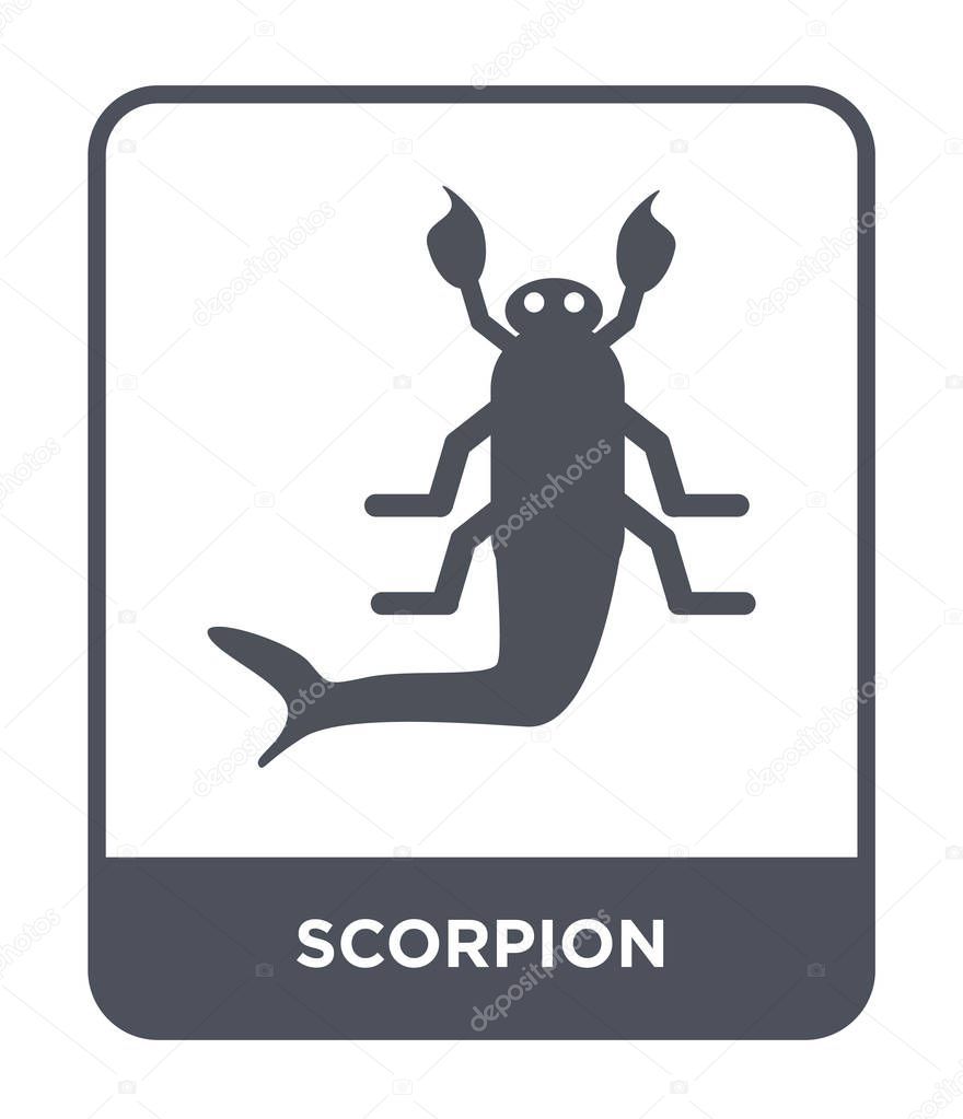 scorpion icon in trendy design style. scorpion icon isolated on white background. scorpion vector icon simple and modern flat symbol.