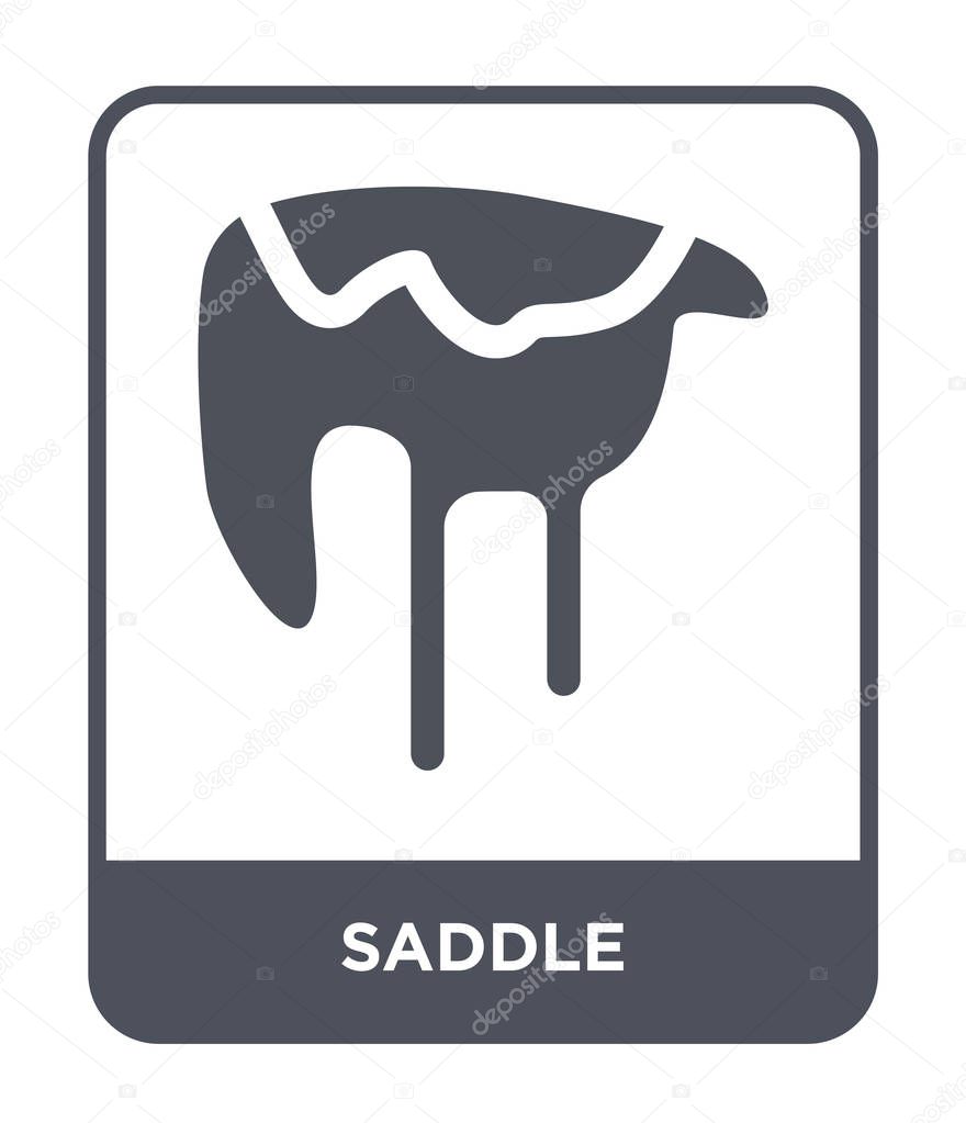 saddle icon in trendy design style. saddle icon isolated on white background. saddle vector icon simple and modern flat symbol.