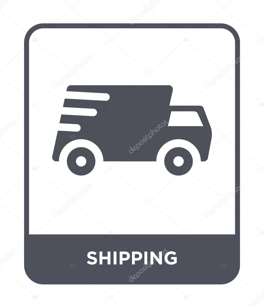 shipping icon in trendy design style. shipping icon isolated on white background. shipping vector icon simple and modern flat symbol.