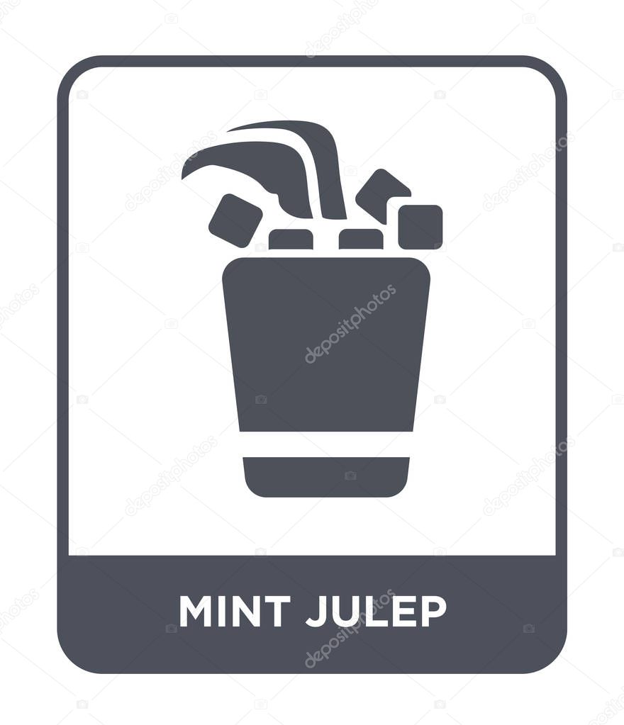 Mint julep icon in trendy design style. mint julep icon isolated on white background. mint julep vector icon simple and modern flat symbol.