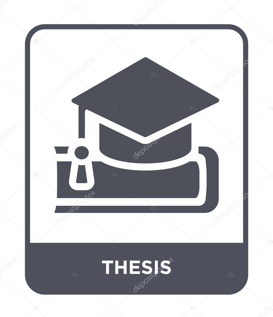 Thesis icon in trendy design style. thesis icon isolated on white background. thesis vector icon simple and modern flat symbol.