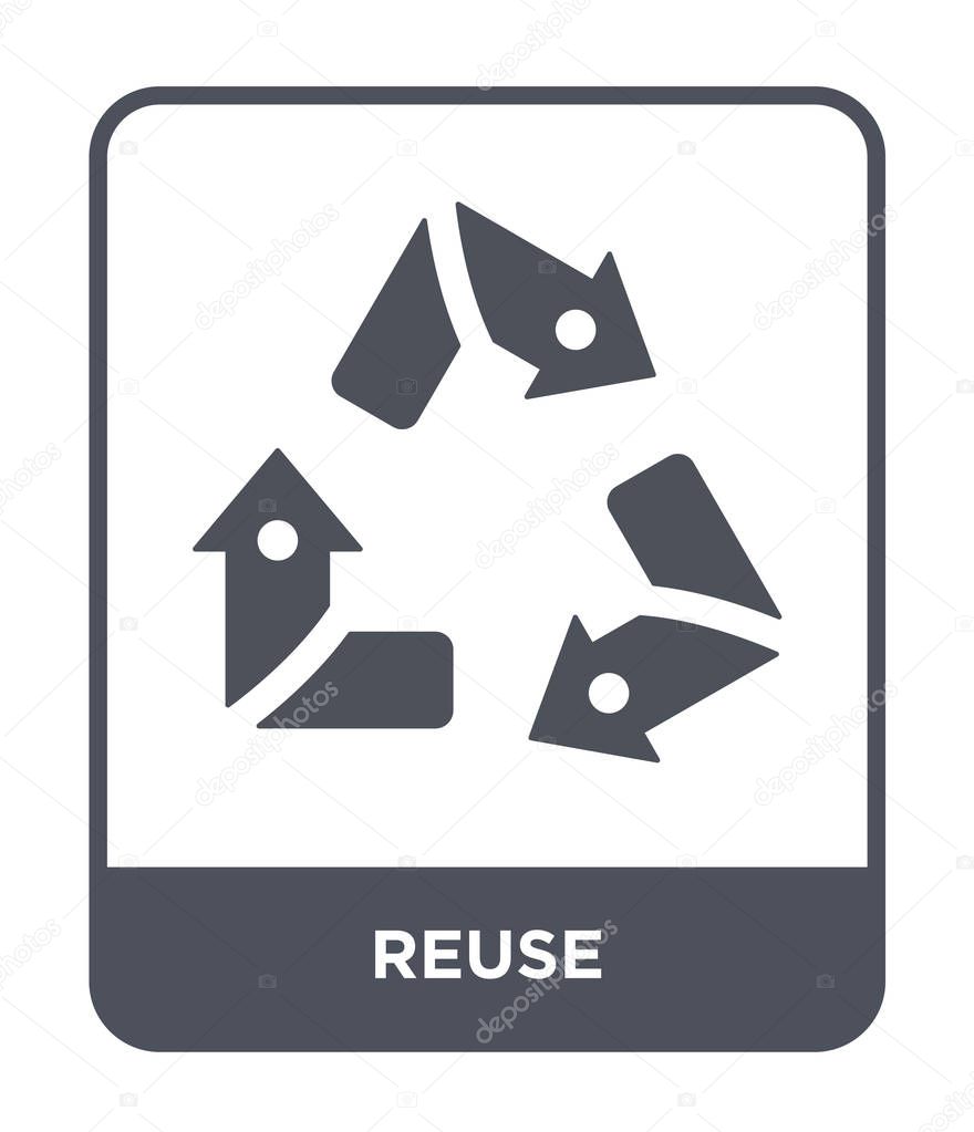 reuse icon in trendy design style. reuse icon isolated on white background. reuse vector icon simple and modern flat symbol for web site, mobile, logo, app, UI. reuse icon vector illustration, EPS10.
