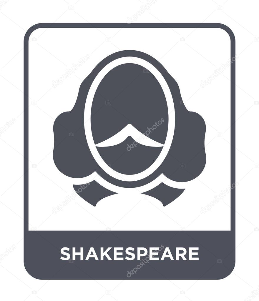 shakespeare icon in trendy design style. shakespeare icon isolated on white background. shakespeare vector icon simple and modern flat symbol.