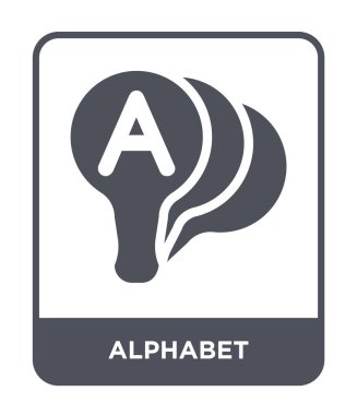 modaya uygun bir tasarım tarzı alfabe simgesi. Beyaz arka plan üzerinde izole alfabe simgesi. alfabe vektör simgesi basit ve modern düz sembolü.