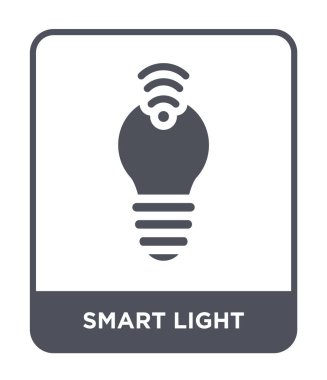 modaya uygun bir tasarım tarzı akıllı ışık simgesi. Beyaz arka plan üzerinde izole akıllı ışık kutsal kişilerin resmi. Akıllı ışık vektör simgesi basit ve modern düz sembolü.