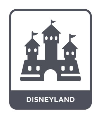 modaya uygun bir tasarım tarzı Disneyland simgesi. Beyaz arka plan üzerinde izole disneyland simgesi. Disneyland vektör simgesi basit ve modern düz sembolü.