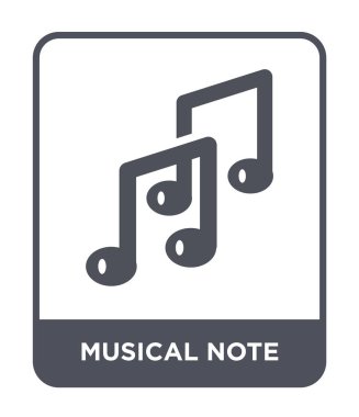 modaya uygun bir tasarım tarzı müzik notu simge. Beyaz arka plan üzerinde izole müzik notu simge. nota vektör simgesi basit ve modern düz sembolü.