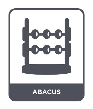 modaya uygun bir tasarım tarzı Abacus simgesi. Beyaz arka plan üzerinde izole abacus simgesi. Abaküs vektör simgesi basit ve modern düz sembolü.