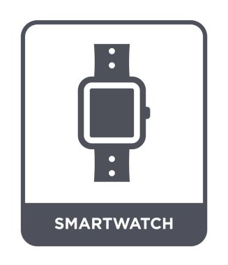 modaya uygun bir tasarım tarzı SmartWatch simgesi. Beyaz arka plan üzerinde izole smartwatch simgesi. SmartWatch vektör simgesi basit ve modern düz sembolü.