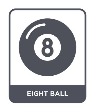 Eight ball icon in trendy design style. eight ball icon isolated on white background. eight ball vector icon simple and modern flat symbol. vector